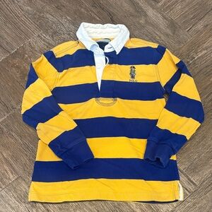 Polo by Ralph Lauren Yellow and Blue Collar Shirt